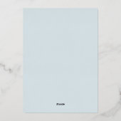 エレガントシンプル60周年結婚パーティー 箔招待状 (裏面)