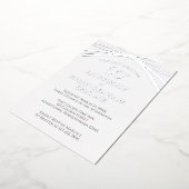 エレガントシンプル60周年結婚パーティー 箔招待状 (回転した状態)