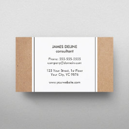 エレガントシンプル　カードボード　ホワイト　コンサルタント 名刺