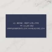 エレガントシンプル、ミニマリスト、シルバーグリッターライン 名刺 (裏面)