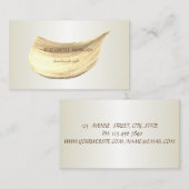 エレガントシンプル、ミニマリスト、ブラシストローク 名刺 (正面/裏面)