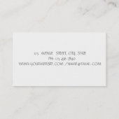 エレガントシンプル，ミニマル，白，まばたき 名刺 (裏面)