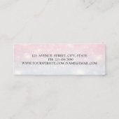 エレガントシンプル《写真》ぼけ味、シルバーグリッターライン スキニー名刺 (裏面)