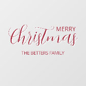 エレガントシンプルClean Frosted Berry Chrimas ウィンドウサイン (シート)