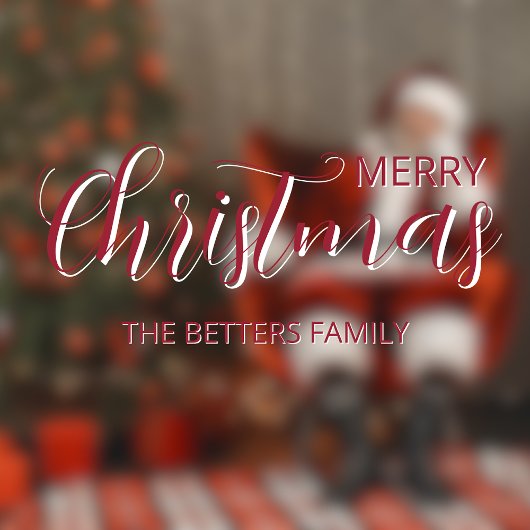 エレガントシンプルClean Frosted Berry Chrimas ウィンドウサイン