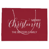 エレガントシンプルClean Frosted Berry Chrimas ラージペーパーバッグ (裏面)