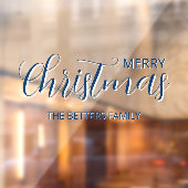 エレガントシンプルClean Midnight Blueクリスマス ウィンドウサイン (シート2)