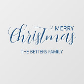 エレガントシンプルClean Midnight Blueクリスマス ウィンドウサイン (シート)