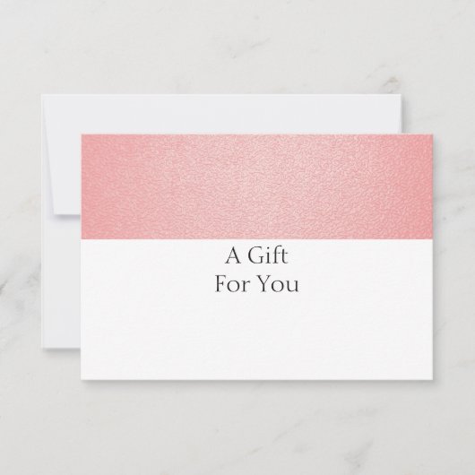 エレガントシンプルCoral Pink Gift Certificate (正面)