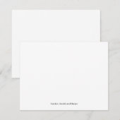 エレガントシンプルFamilyノートカード サンキューカード (正面/裏面)