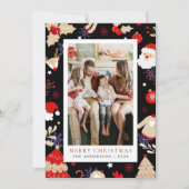 エレガントシンプルFrame Christmas Family 1写真 シーズンカード (正面)