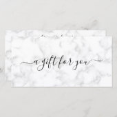 エレガントシンプルGrey Marble Gift Certificate (正面/裏面)