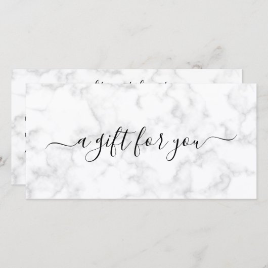 エレガントシンプルGrey Marble Gift Certificate (正面/裏面)