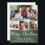 エレガントシンプルjoy Christmas Family Photo Collage シーズンカード<br><div class="desc">エレガントシンプルjoy Christmas Family Photo Collage</div>