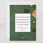 エレガントシンプルjoy Christmas Family Photo Collage シーズンカード (裏面)