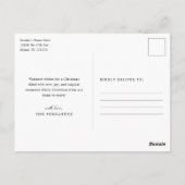 エレガントシンプルMerry Christmas Photo Script ポストカード (裏面)