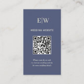 エレガントシンプルMonogramのデュスク結婚 エンクロージャーカード (正面)