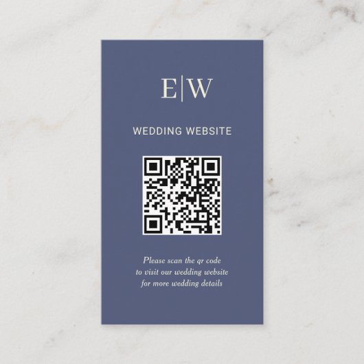 エレガントシンプルMonogramのデュスク結婚 エンクロージャーカード (正面)