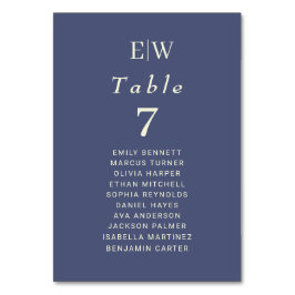 エレガントシンプルMonogramのデュスク結婚 テーブルナンバー