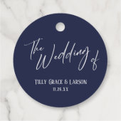 エレガントシンプルNavy Blue結婚のThe's フェイバータグ (裏面)