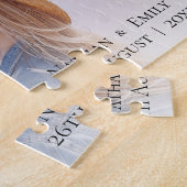 エレガントシンプルPhotoが今までで最も大き結婚い日 ジグソーパズル (側面)