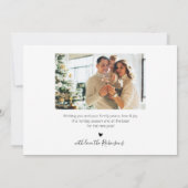 エレガントシンプルPhoto Collageクリスマス・ホリデー 招待状 (裏面)