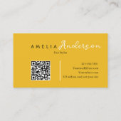 エレガントシンプルQRコード 名刺 (裏面)