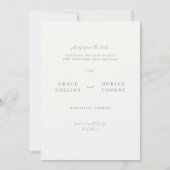 エレガントシンプルSage Green Neutral 結婚s セーブザデート (正面)