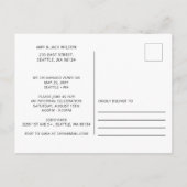 エレガントシンプルScript写真結婚発表 ポストカード (裏面)