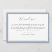 エレガントシンプルScript Gray葬式サンキューカード 招待状 (正面)