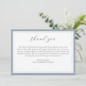 エレガントシンプルScript Gray葬式サンキューカード 招待状 (スタンド正面)