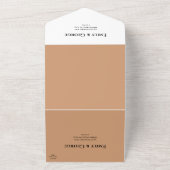 エレガントシンプルScript Monogram Chicモダンs 結婚. オールインワン招待状 (外側)