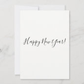 エレガントシンプルScript New Years Eveパーティー招待状 招待状 (裏面)