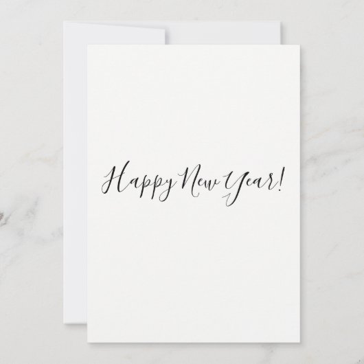 エレガントシンプルScript New Years Eveパーティー招待状 招待状 (裏面)