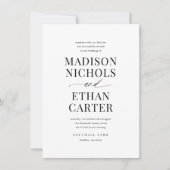 エレガントシンプルScript Photo Budget結婚's 招待状 (正面)