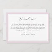 エレガントシンプルScript Pink葬式サンキューカード 招待状 (正面)