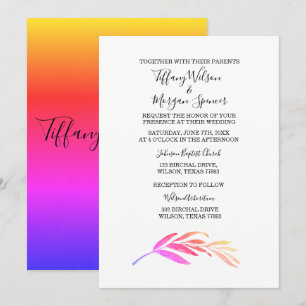 エレガントシンプルScript Same-sex wedding invite 招待状