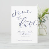 エレガントシンプルScript Wedding日付の保存 セーブザデート (スタンド正面)