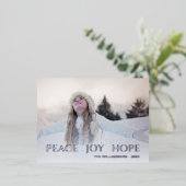 エレガントシンプルSilverのフルフォト 箔シーズンポストカード (立ち正面)