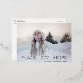 エレガントシンプルSilverのフルフォト 箔シーズンポストカード (正面/裏面)