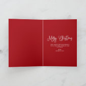 エレガントシンプルSnowflake金ゴールドアーチ写真クリスマス カード (内部)