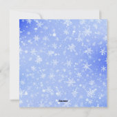 エレガントシンプルSnowy Purple Merry Christmas Photo シーズンカード (裏面)