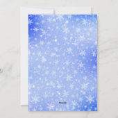 エレガントシンプルSnowy Purple Merry Christmas Photo シーズンカード (裏面)