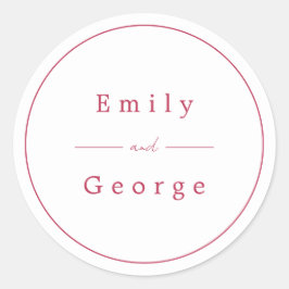 エレガントシンプルVivaマゼンダモダン結婚ス ラウンドシール