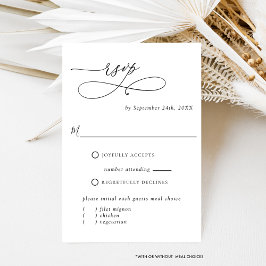 エレガントシンプルW / Without Meets Options 結婚's 出欠カード