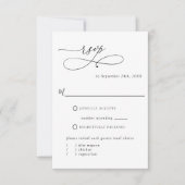 エレガントシンプルW / Without Meets Options 結婚's 出欠カード (正面)