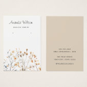 エレガントシンプルWildflowers Earring Display Card (正面&裏面)
