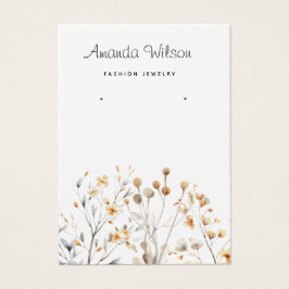 エレガントシンプルWildflowers Earring Display Card