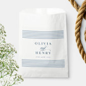 エレガントシーサイドコーストストライプブルー結婚ズ フェイバーバッグ