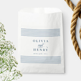 エレガントシーサイドコーストストライプブルー結婚ズ フェイバーバッグ